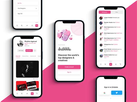 dribbble ui|dribble mobile ui.